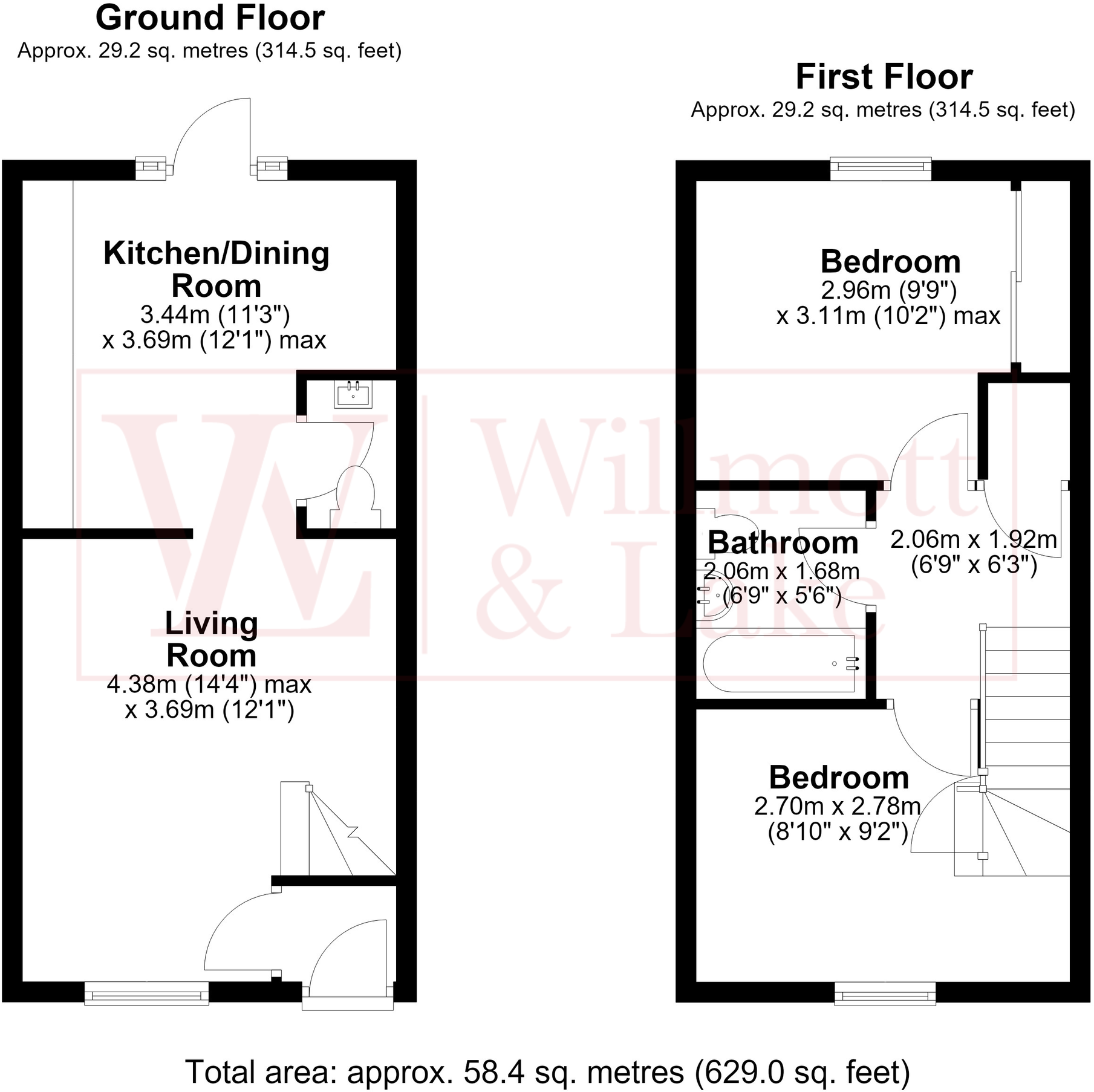 Cox's Gardens, Bishop's Stortford, Hertfordshire floorplan