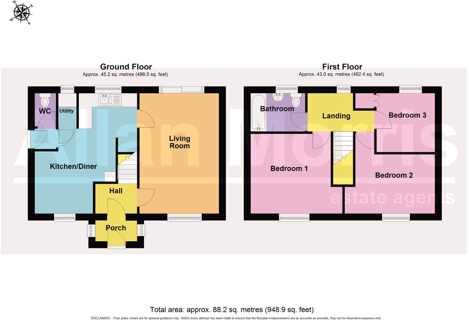13 Lower Croft, Cropthorne, Pershore, Worcestershire.  WR10 3NA floorplan