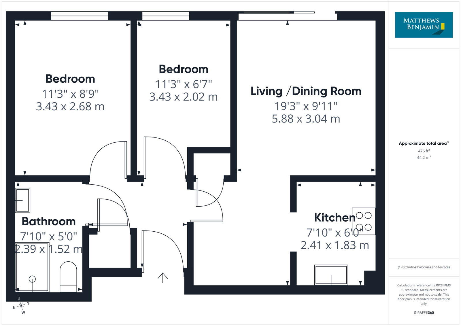 111 Millans Court, Ambleside LA22 9BW floorplan