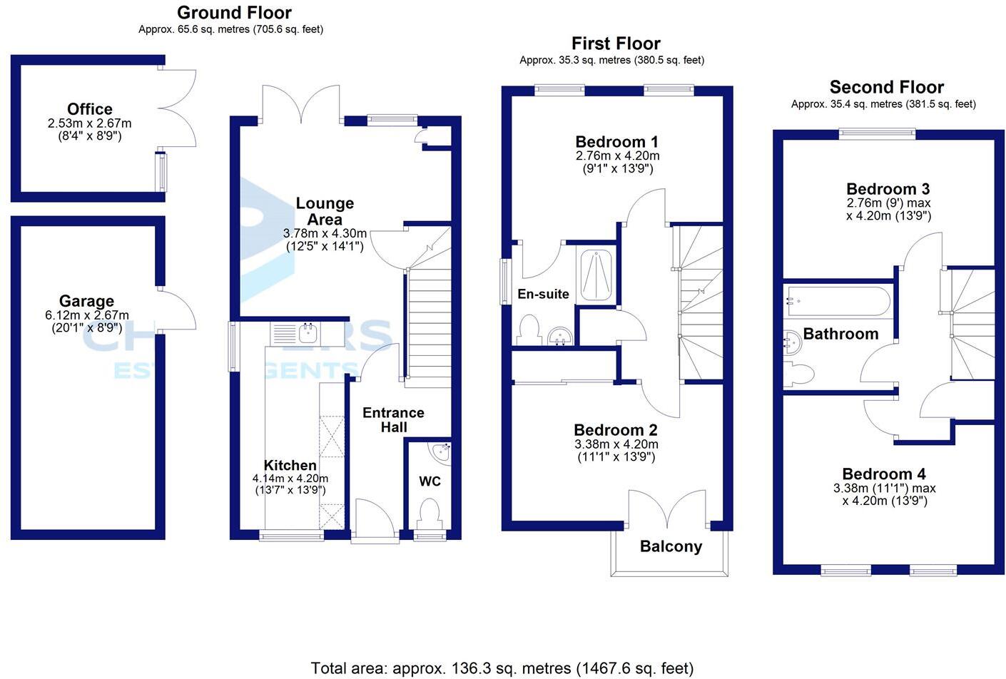 Indus Road, Shaftesbury floorplan