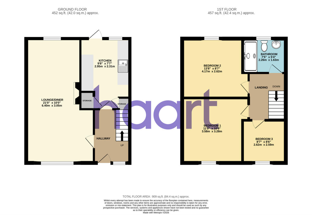 The Hides, Harlow floorplan