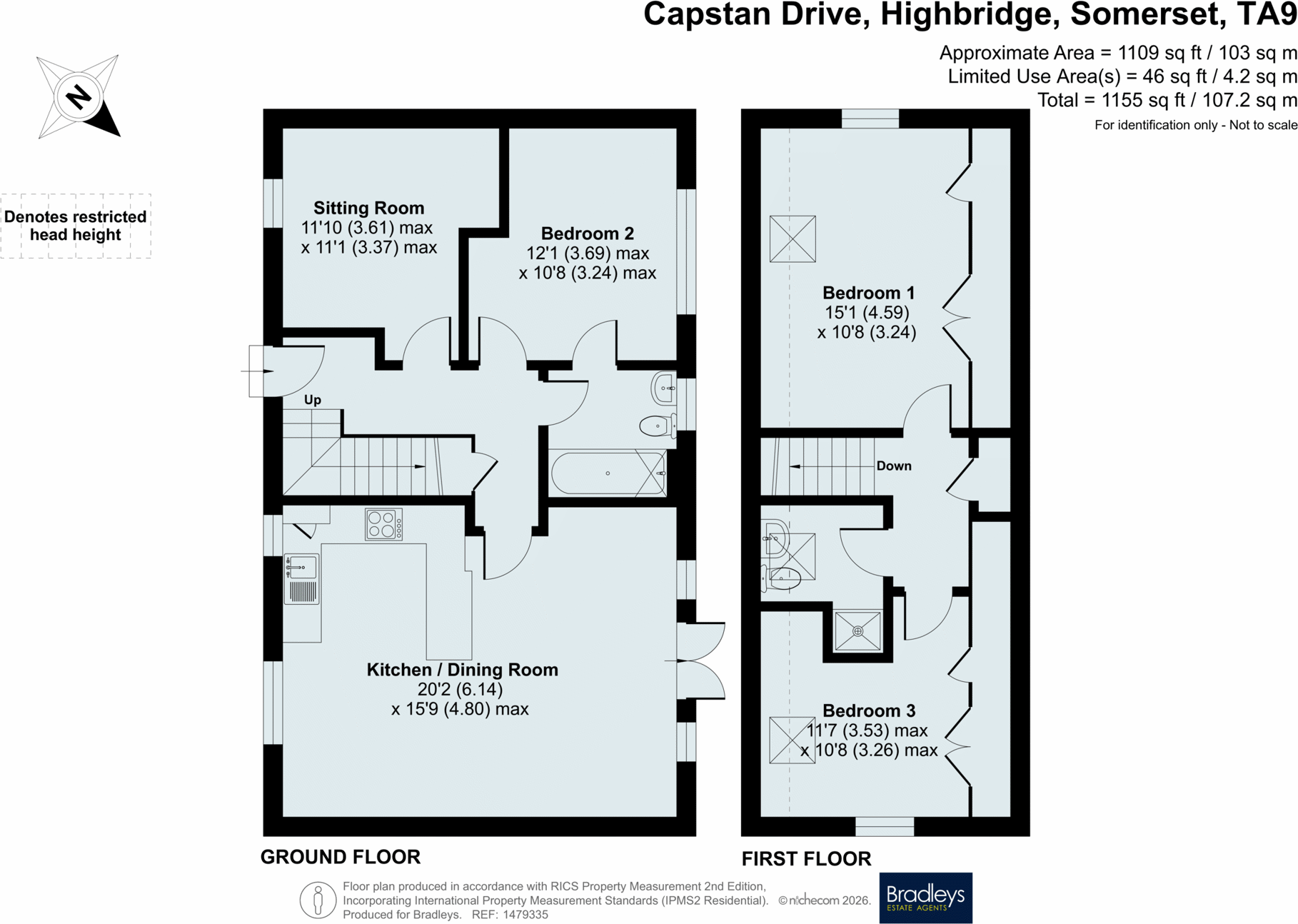 Capstan Drive, Highbridge, Somerset, TA9 floorplan