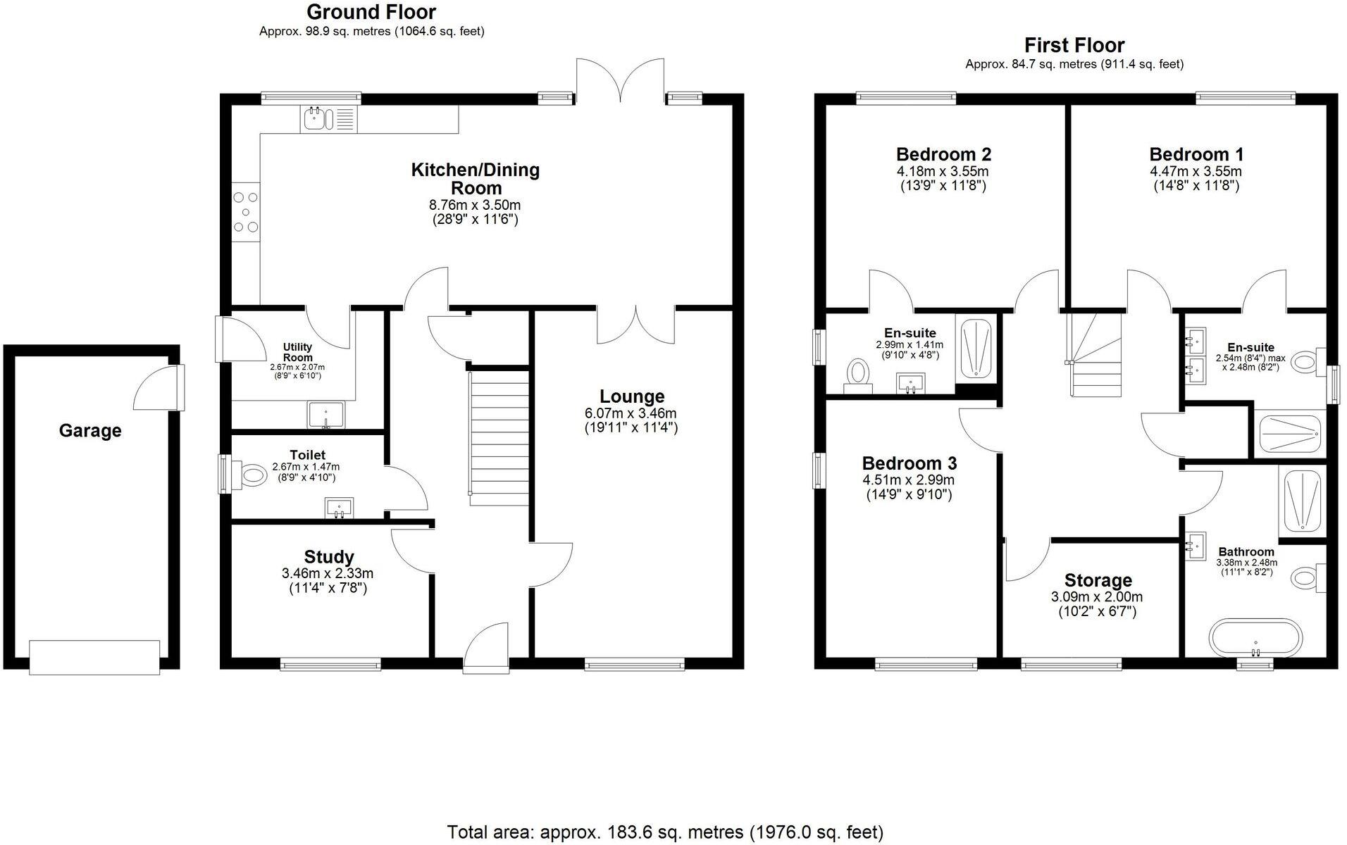 7, Blackberry Close, Great Barford, MK44 floorplan