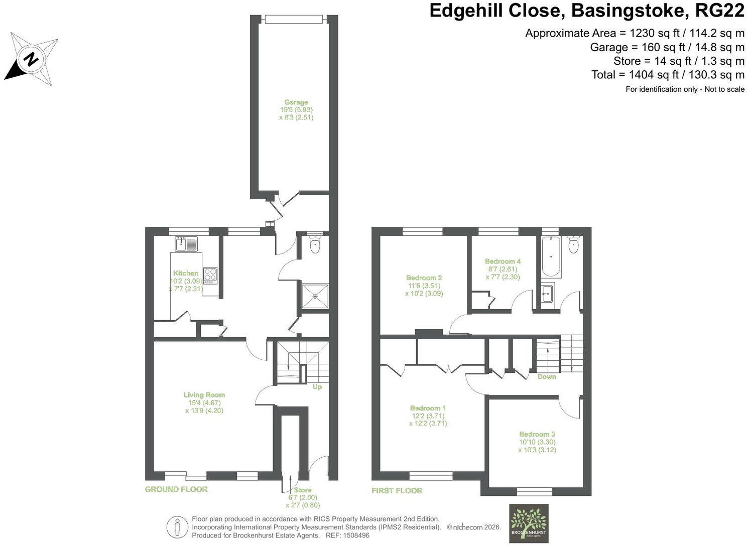 Edgehill Close, Basingstoke RG22 5AB floorplan