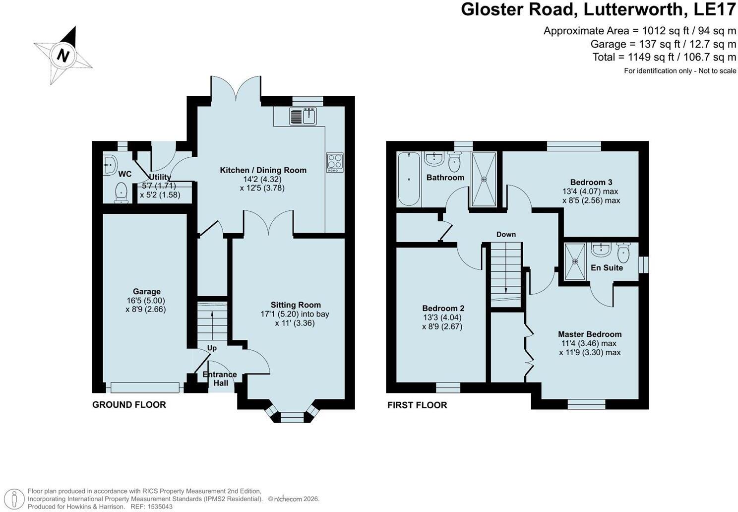 Gloster Road, Lutterworth, LE17 floorplan