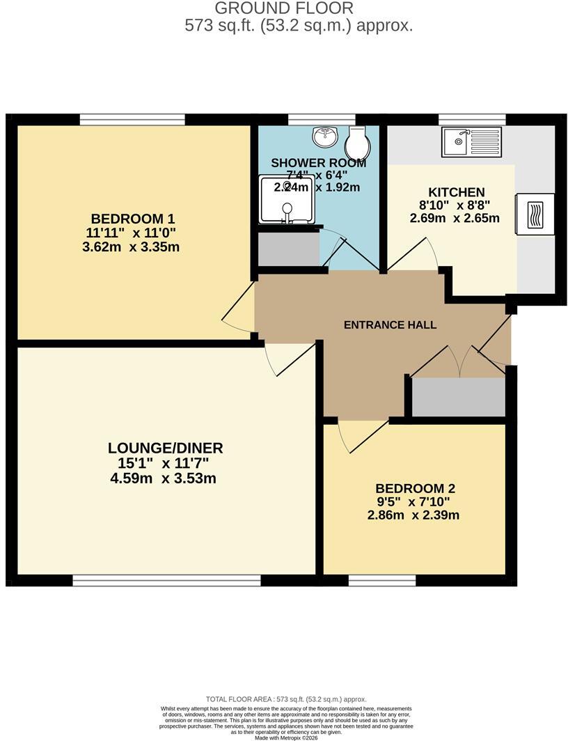 Fountain Court, Waterside, Evesham floorplan