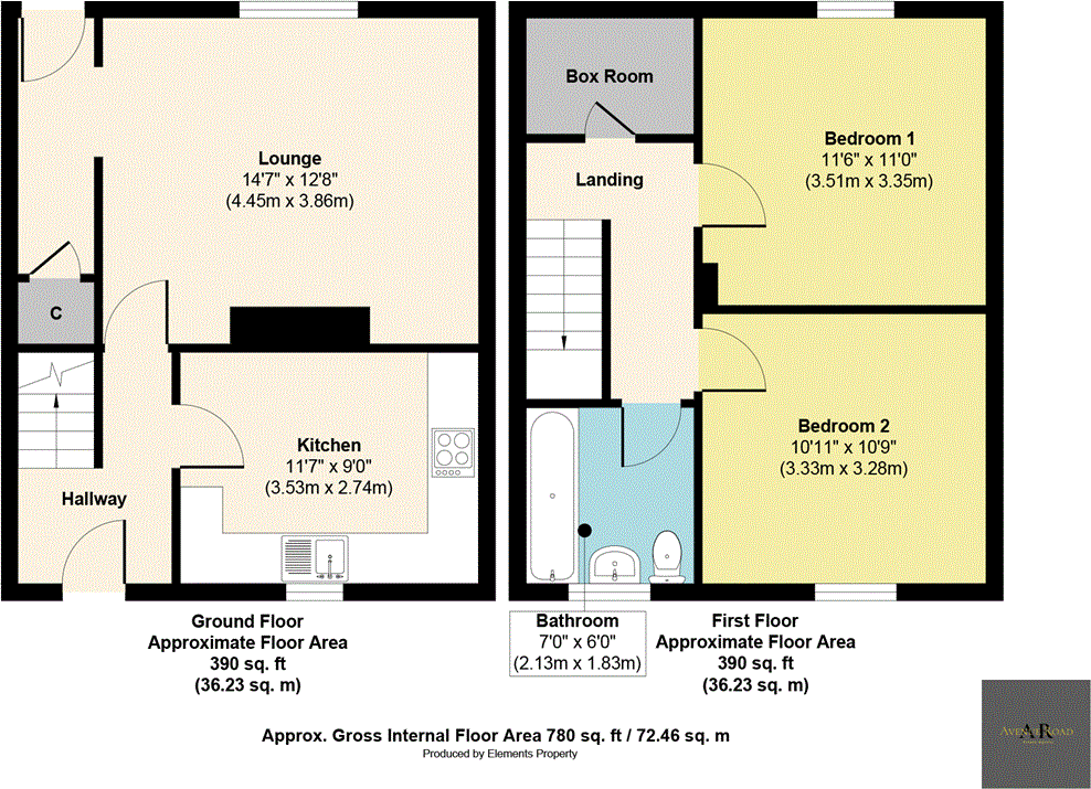 3 Finlay Place, Mayfield, Dalkeith, EH22 floorplan