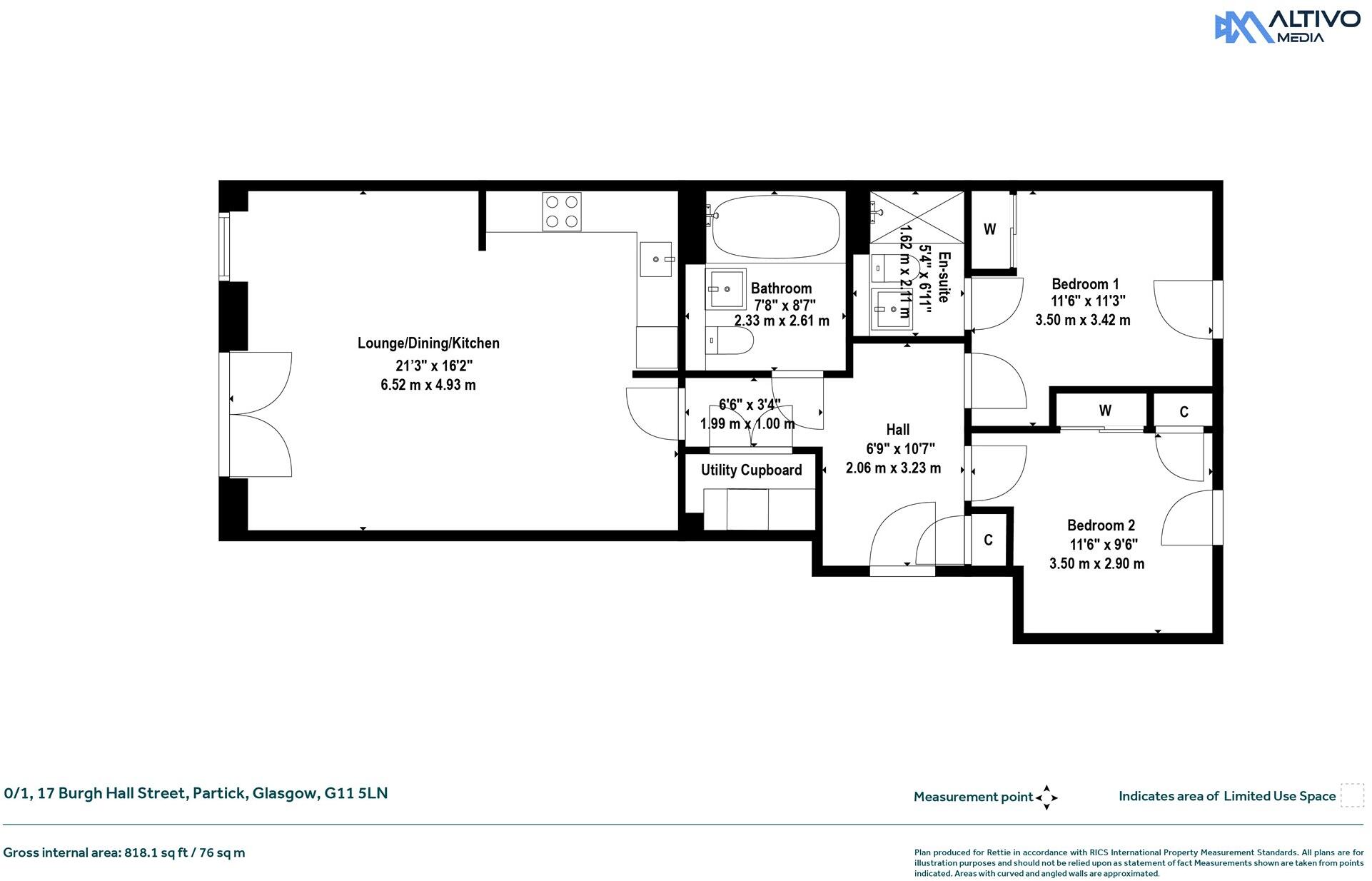 Burgh Hall Street, Partick, Glasgow floorplan