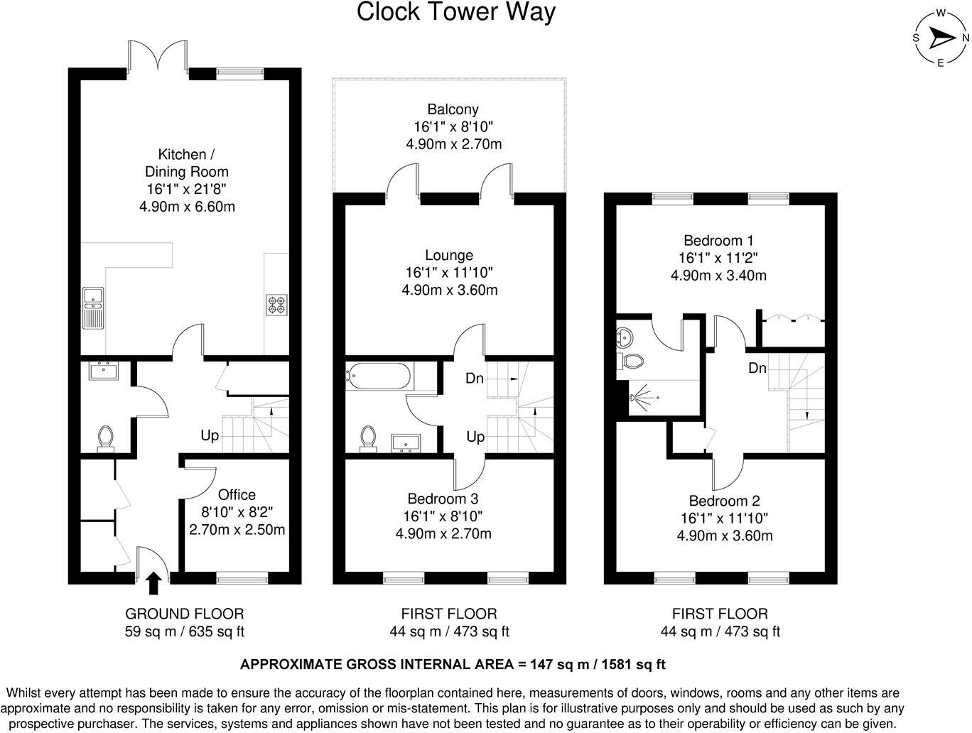 Clock Tower Way, York floorplan