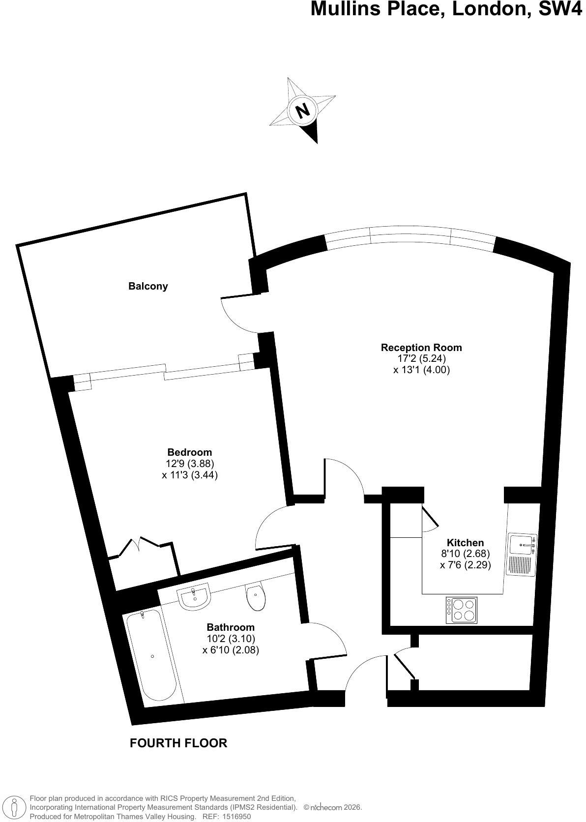 Eversley House, Clapham, London, SW4 floorplan