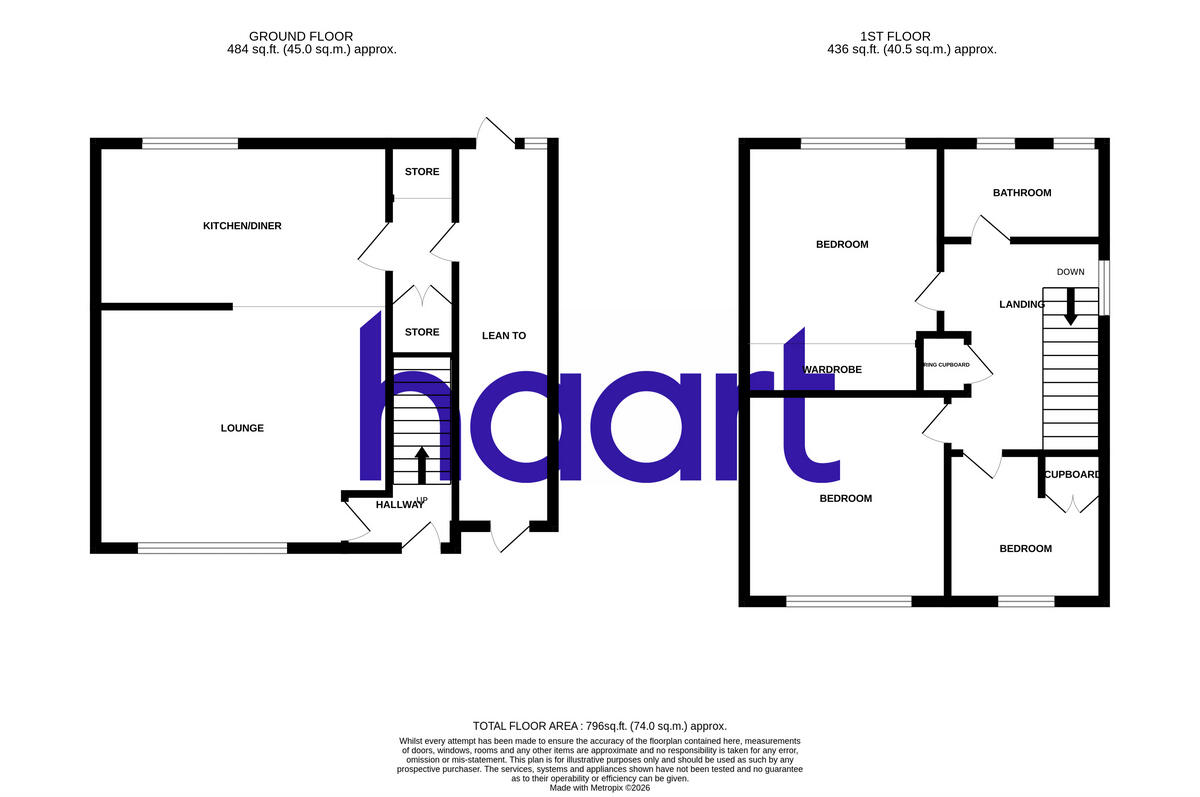 Redruth Road, Harold Hill floorplan