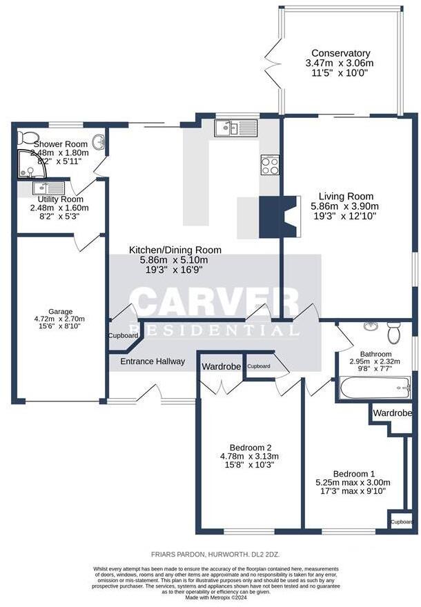 Friars Pardon, Hurworth, Darlington floorplan