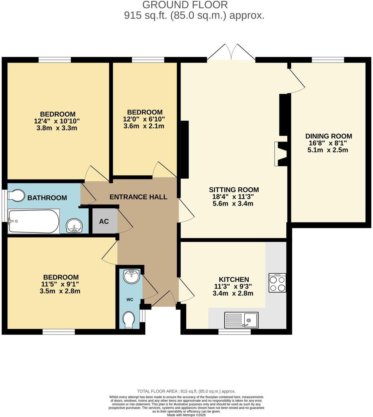 Upton Gardens, Upton Upon Severn, WR8 0NU floorplan