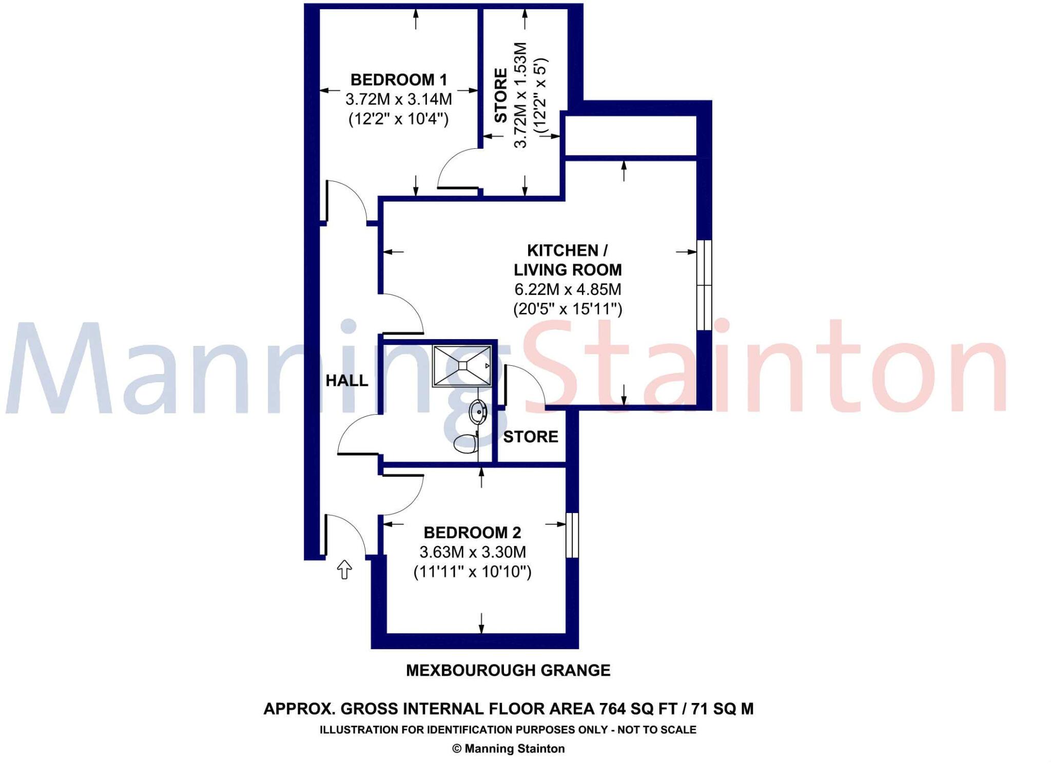 APARTMENT 26 Mexborough Grange, Main Street, Methley, Leeds, West Yorkshire floorplan