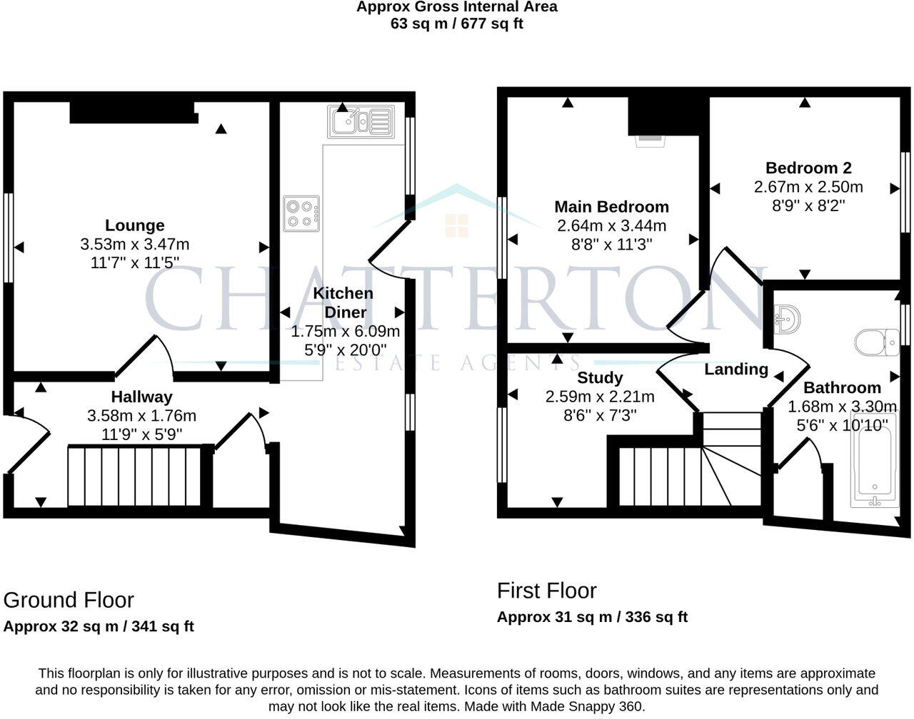 Greenhill Terrace, Evesham, WR11 4NJ floorplan