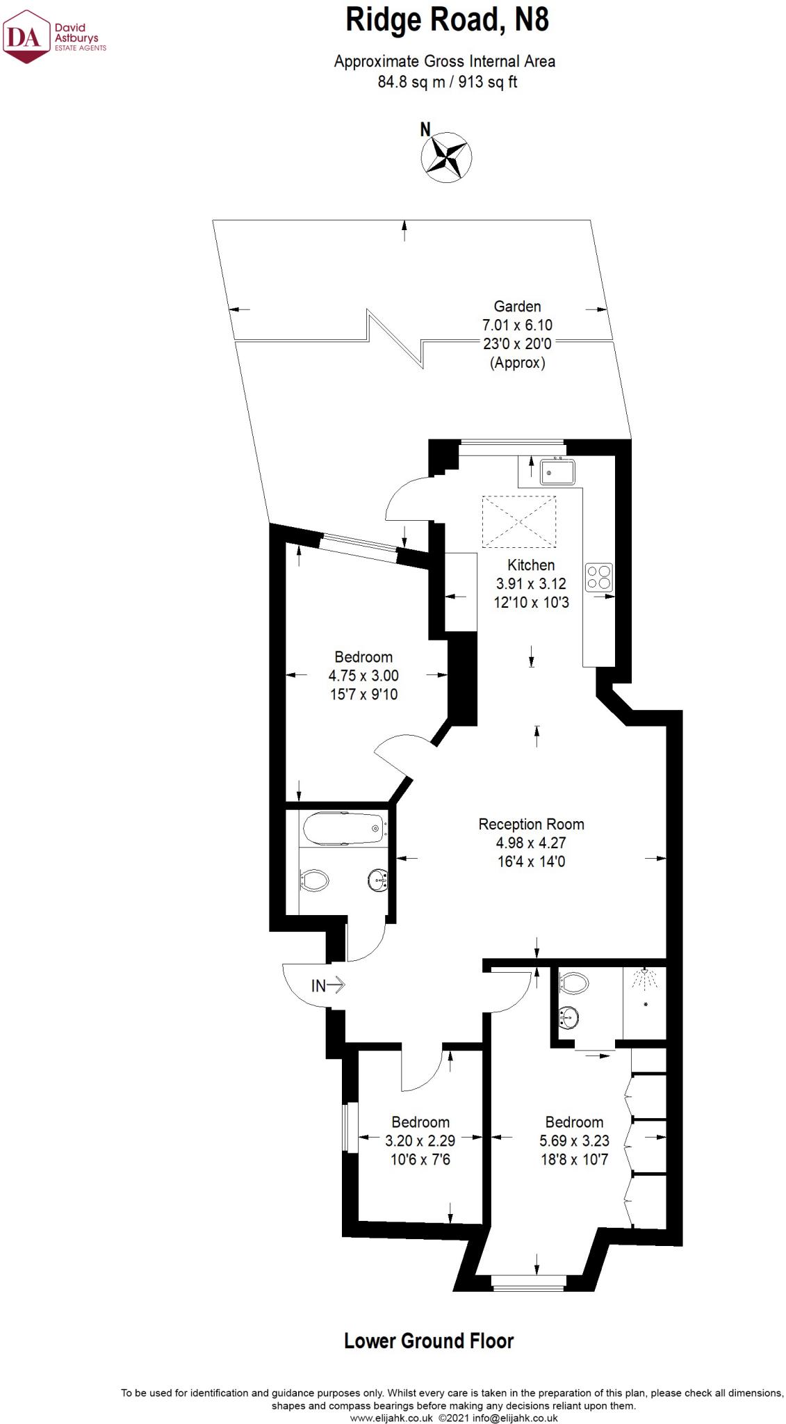 Ridge Road, Crouch End N8 floorplan
