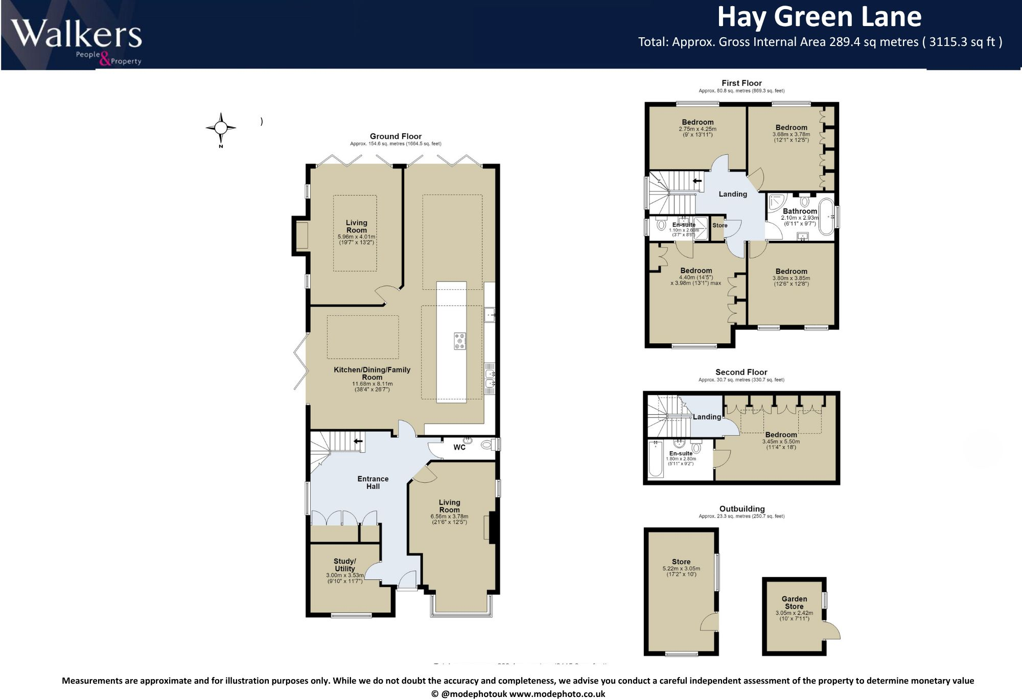 Hay Green Lane, Hook End, Brentwood floorplan