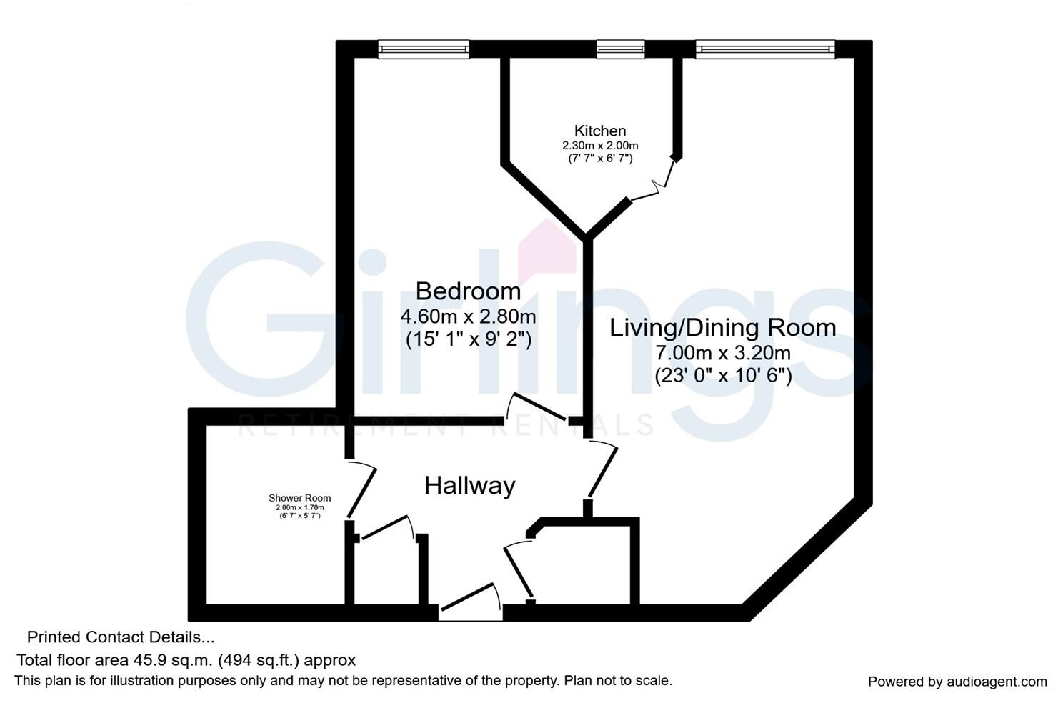 Ranulf Court, Ecclesall, S7 floorplan