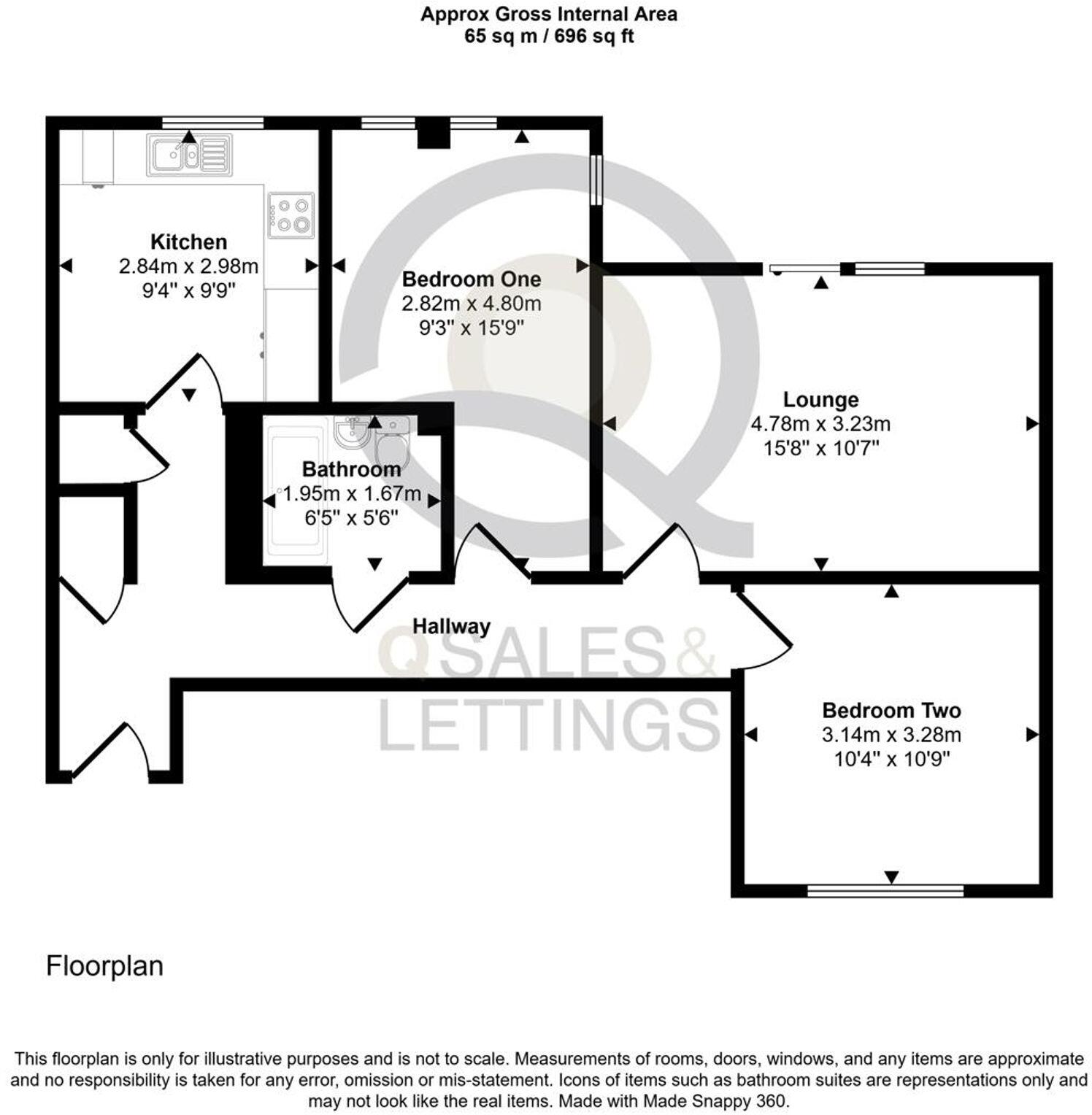North Road, Emeralds, BH14 floorplan