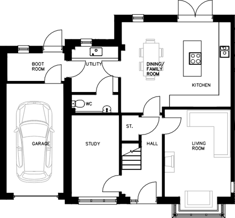 Gilbert Grove, Kirkwhelpington, Newcastle Upon Tyne, NE19 floorplan