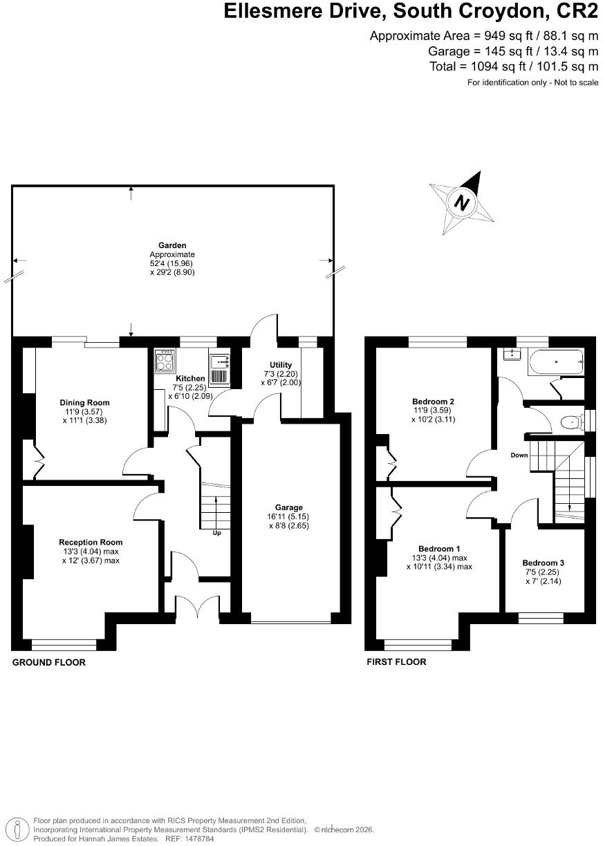 Ellesmere Drive, Sanderstead, South Croydon, CR2 9EH floorplan