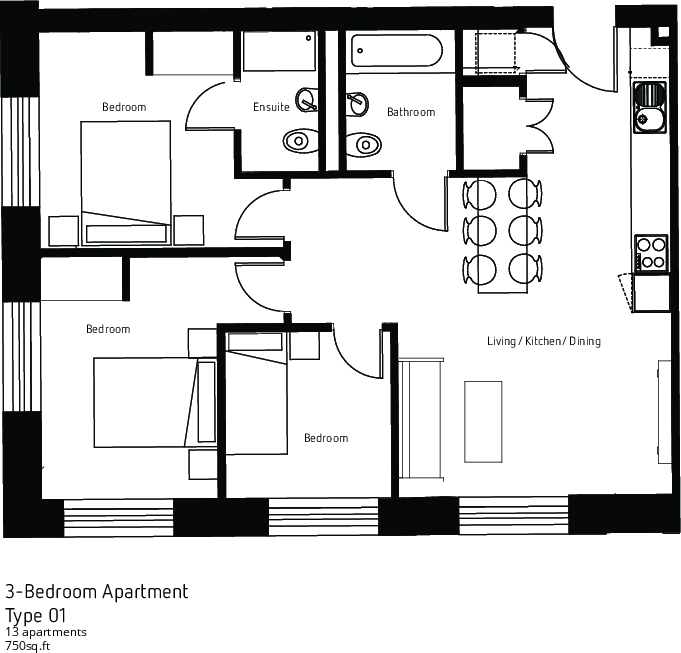 Brook Point, Bloomery Place, Sheffield floorplan