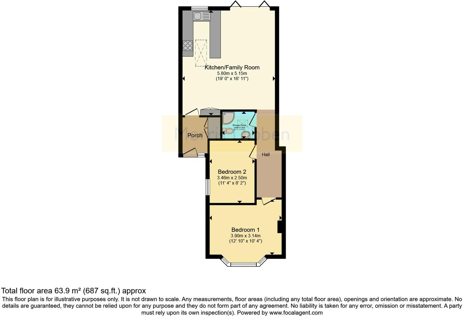 Sea Front Estate, Hayling Island, Hampshire, PO11 floorplan