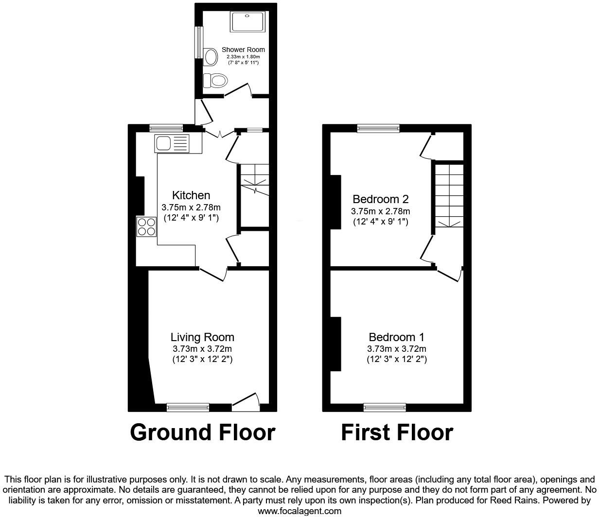 John Street, Brimington, Chesterfield, Derbyshire, S43 floorplan