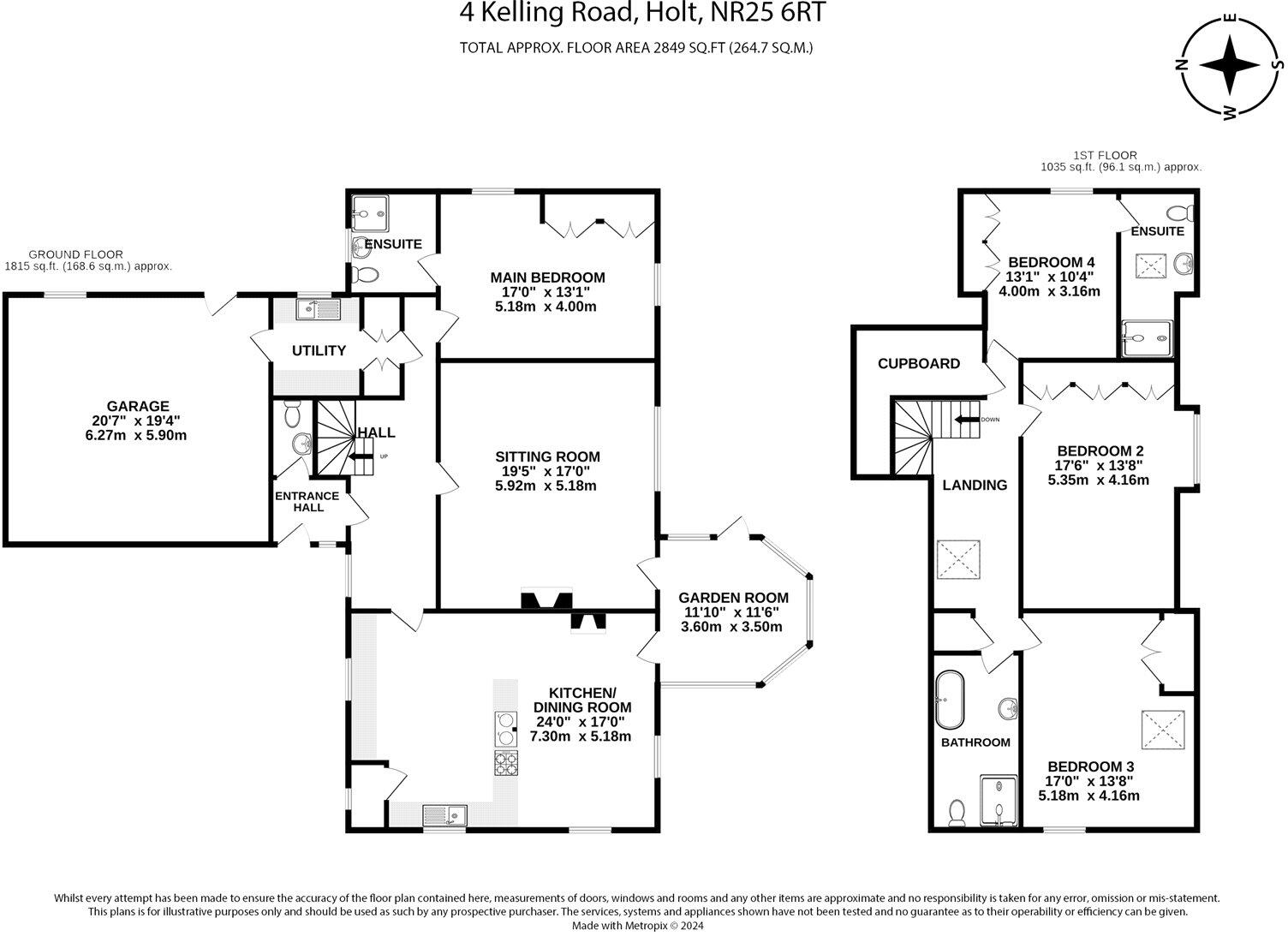 Kelling Road, Holt, Norfolk, NR25 floorplan