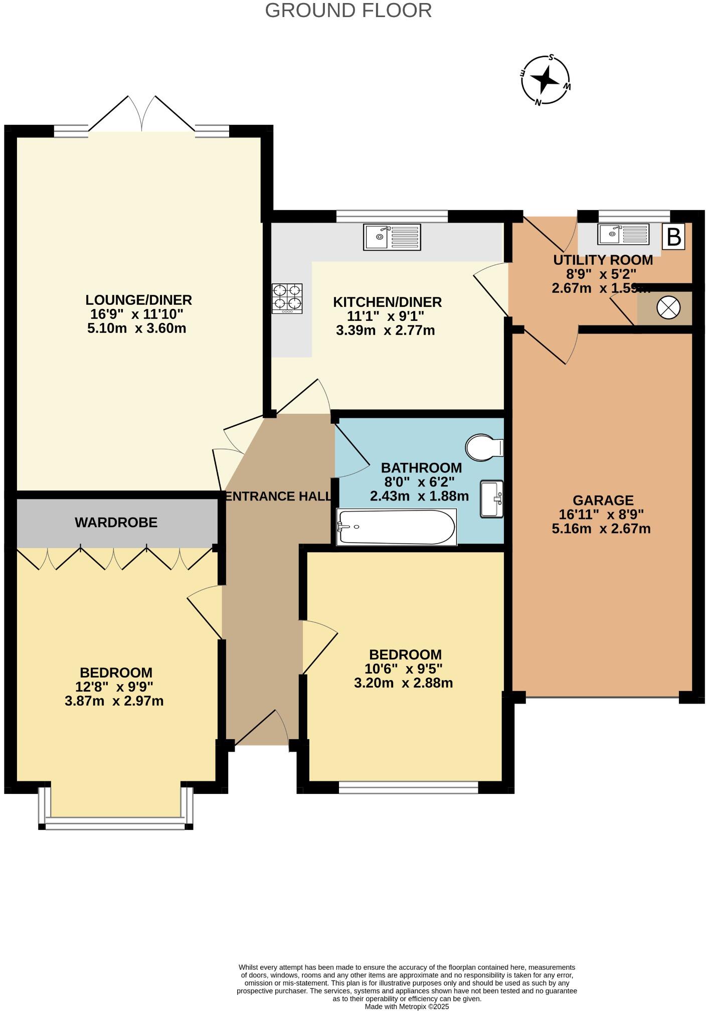 Churchfield Crescent, Poole, Dorset, BH15 2QS floorplan