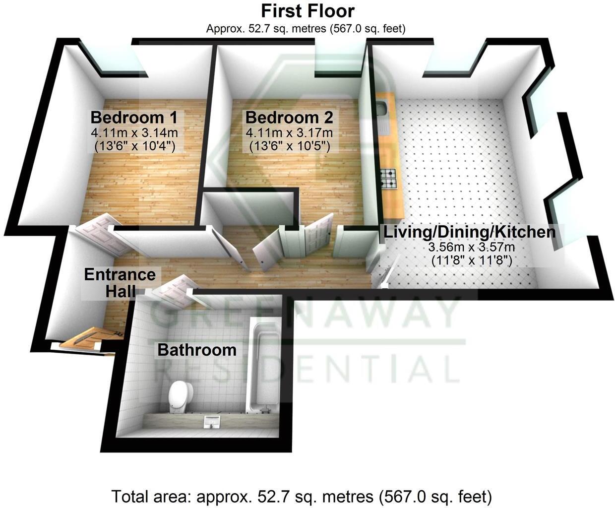 Hazelwick Avenue, Three Bridges, Crawley floorplan