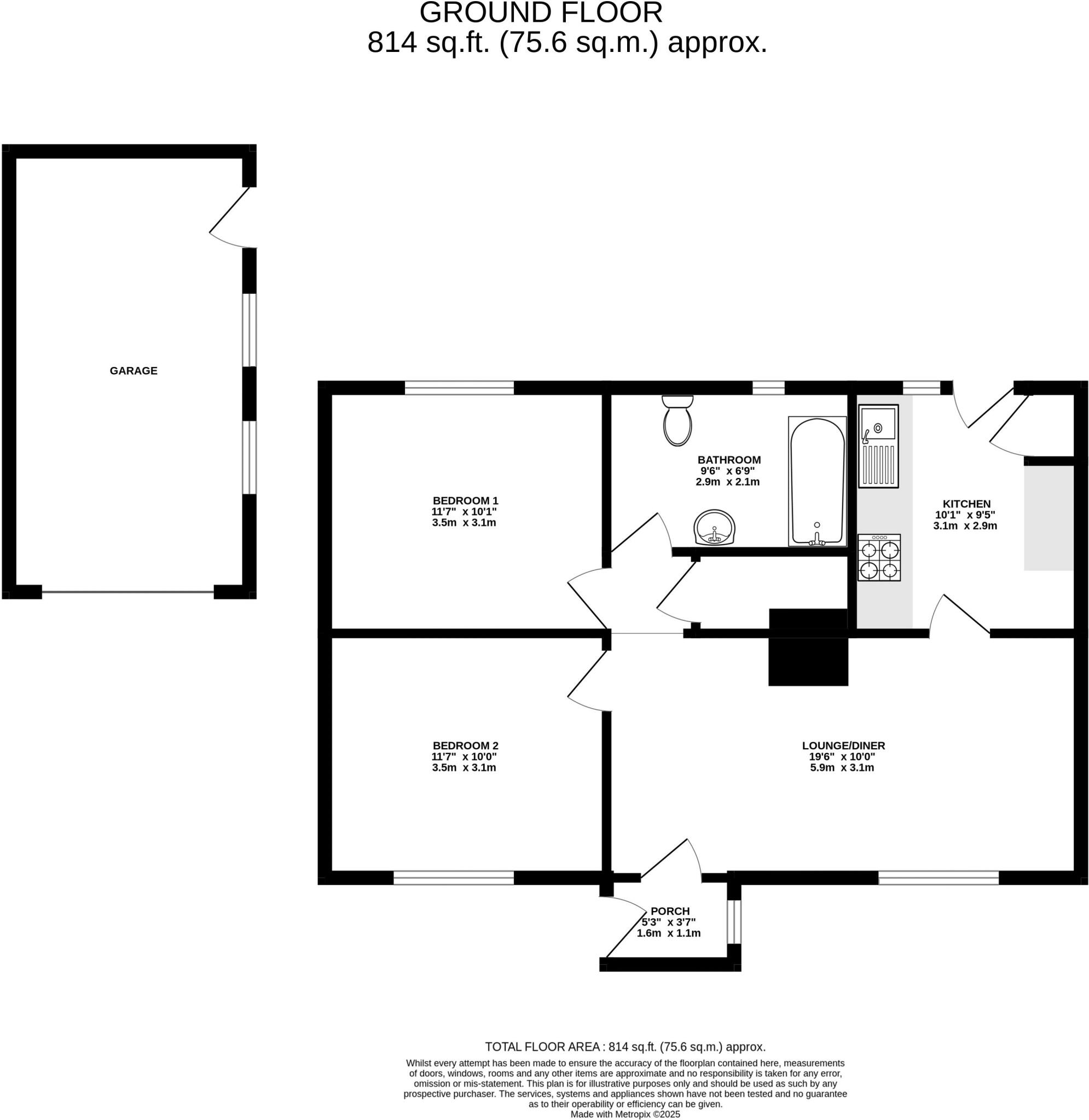 Kingslea, Lynton Road, Walcott, Norfolk floorplan