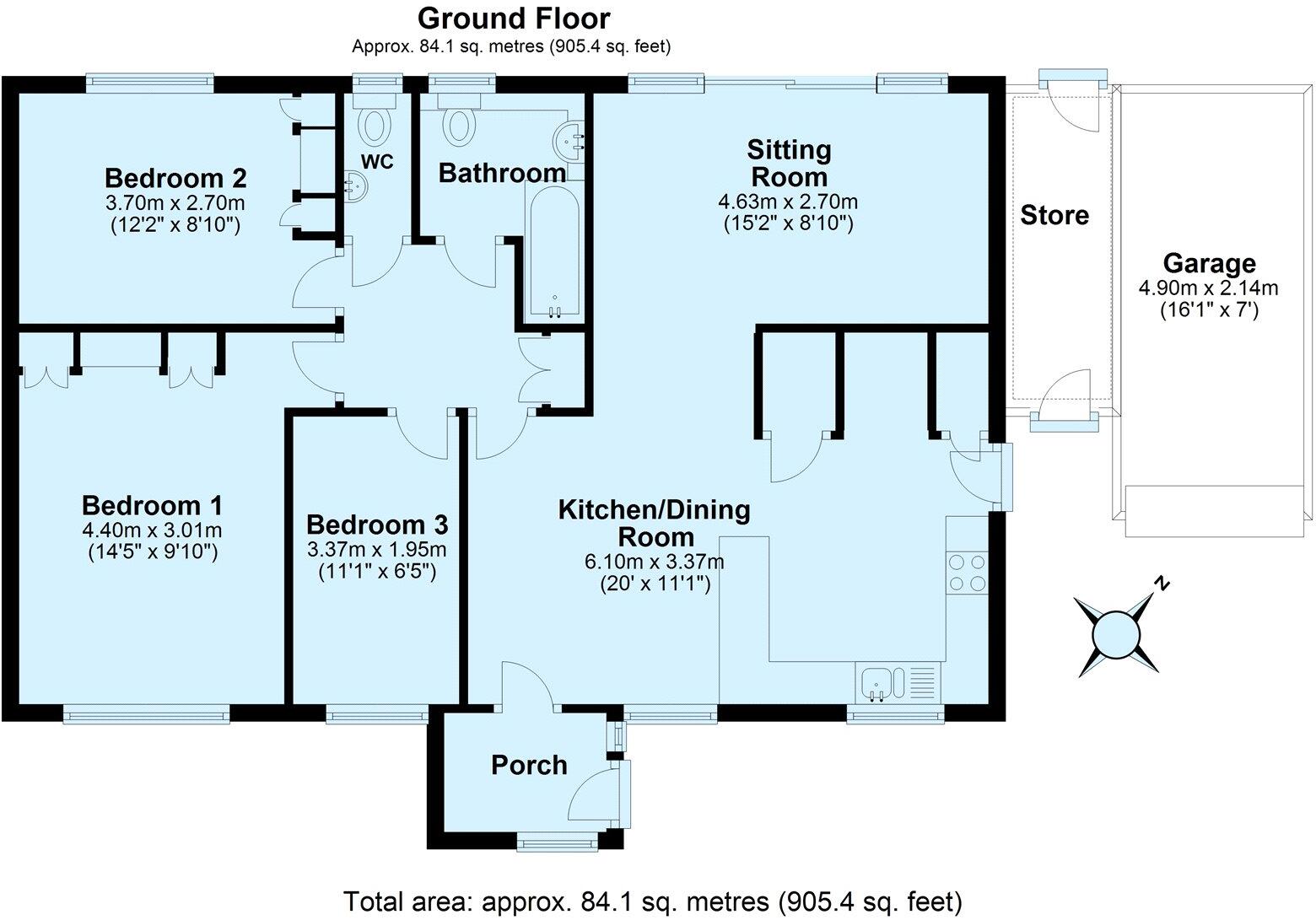 Roundberry Drive, Salcombe floorplan