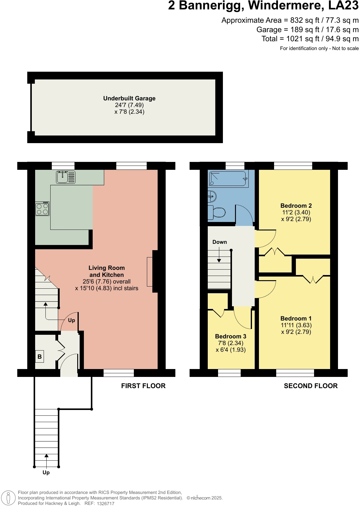 2 Bannerigg, Oak Street, Windermere, LA23 1EP floorplan