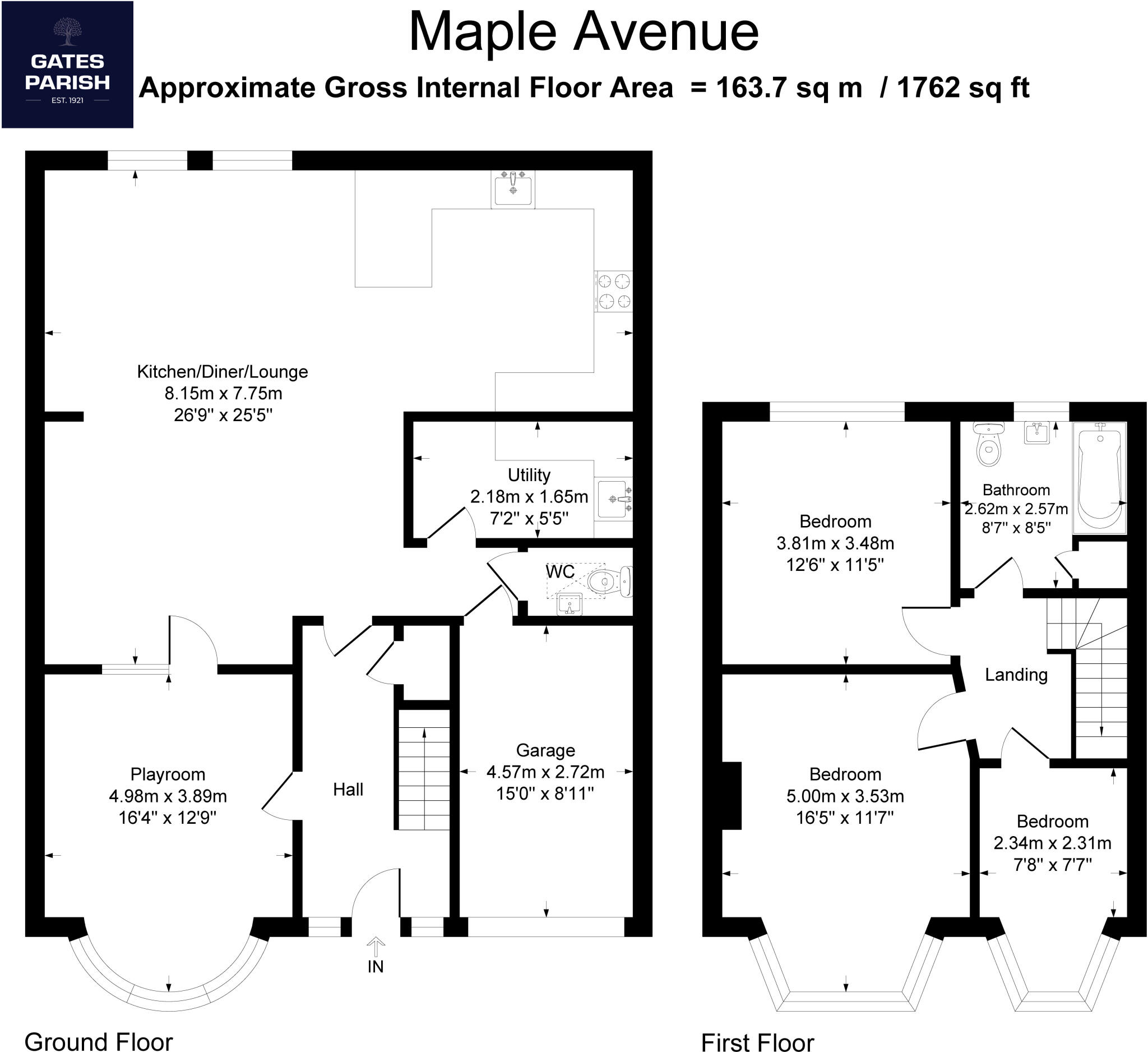 Maple Avenue, Upminster, RM14 floorplan