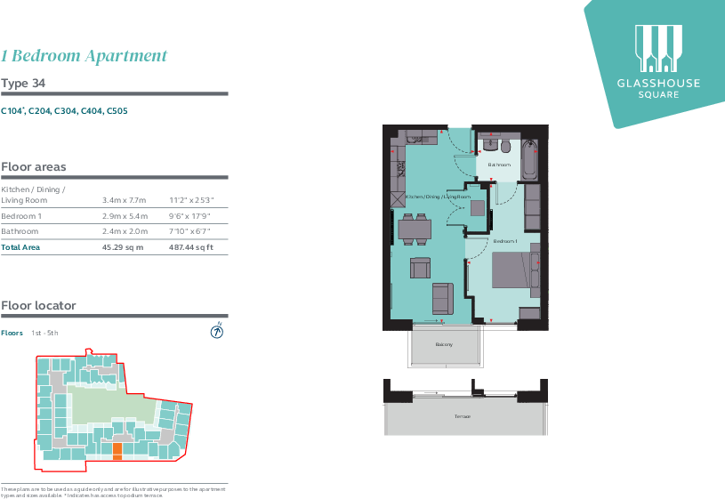 Glasshouse Square, Bristol Bristol BS1 floorplan