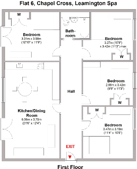 6, Chapel Street, Leamington Spa floorplan
