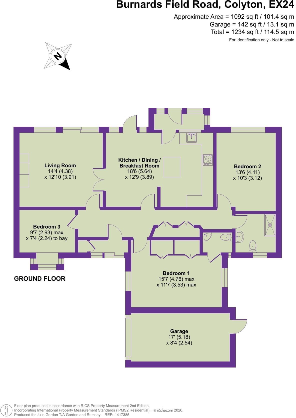 69, Burnards Field Road, Colyton.Devon floorplan