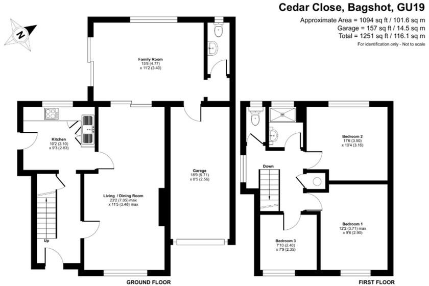 Cedar Close, Bagshot, Surrey, GU19 floorplan