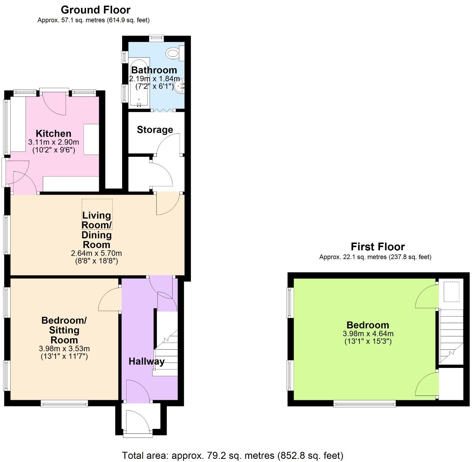 Sunnyside Road, Ketley Bank, Telford, Shropshire, TF2 0DR floorplan