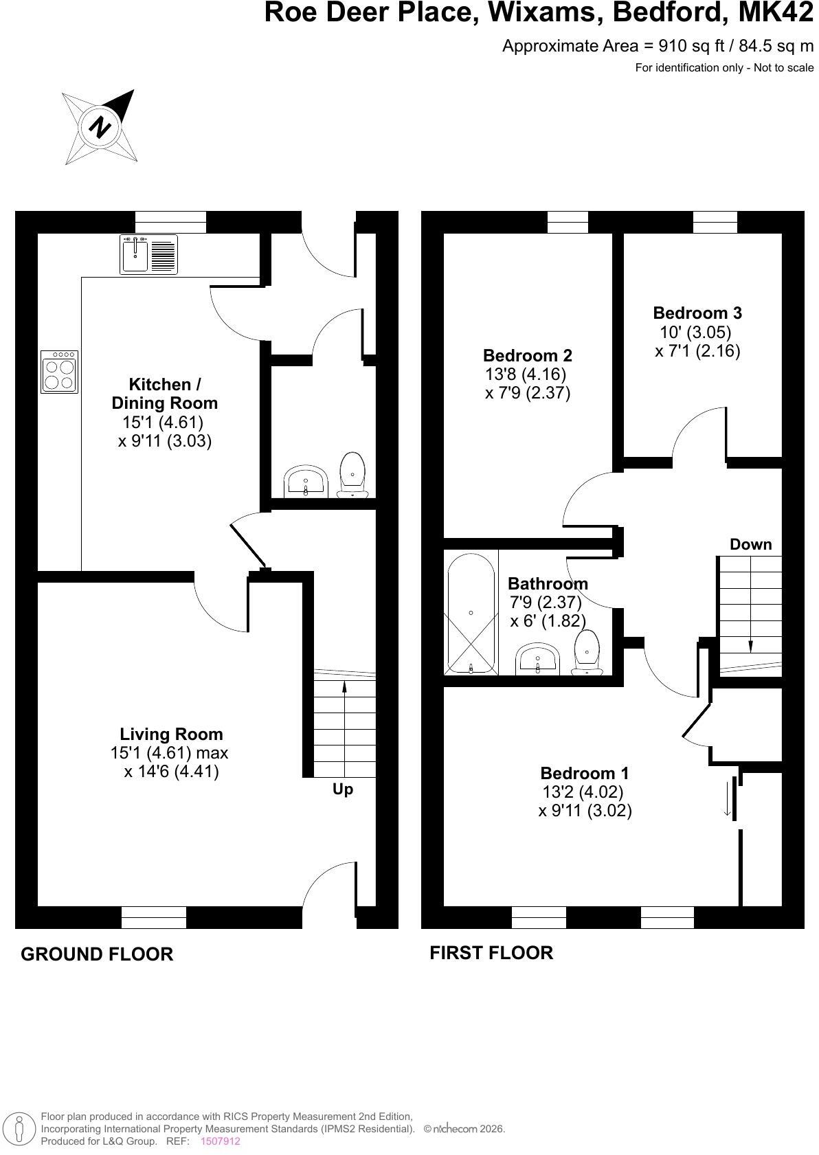 Roe Deer Place, Wixams, Bedford, MK42 6EN floorplan