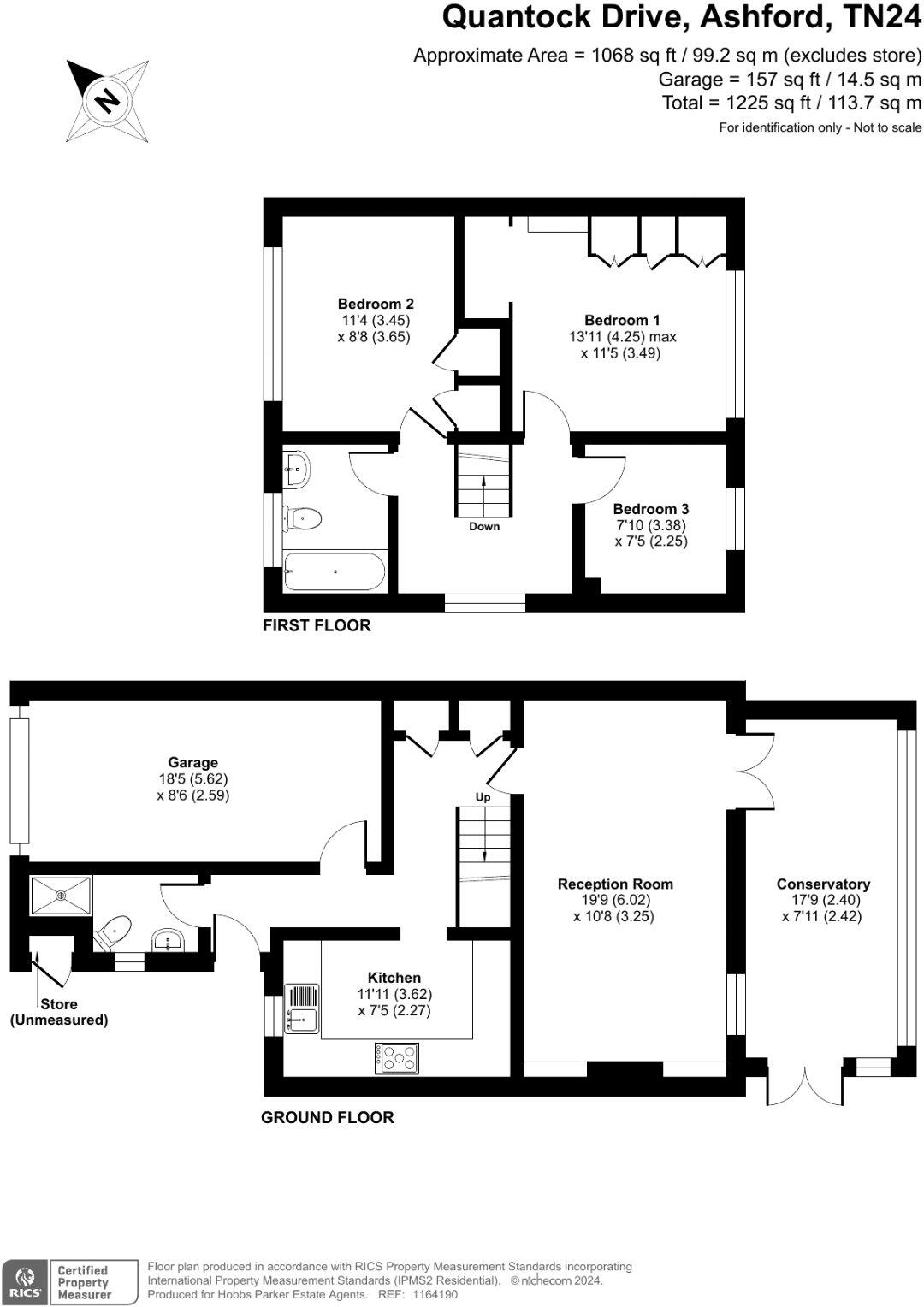 Quantock Drive, Ashford, Kent, TN24 floorplan