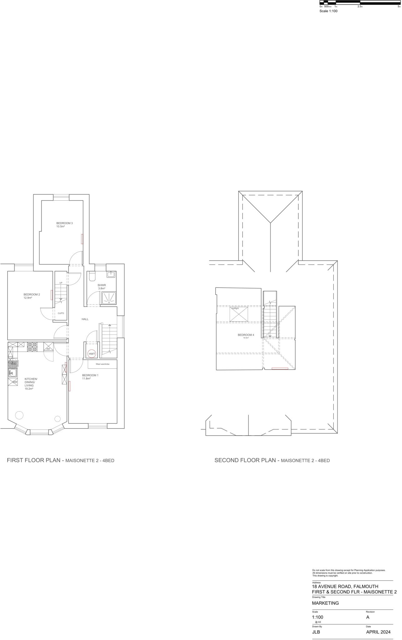 Flat 2, 1B, 18, Avenue Road TR114AZ floorplan