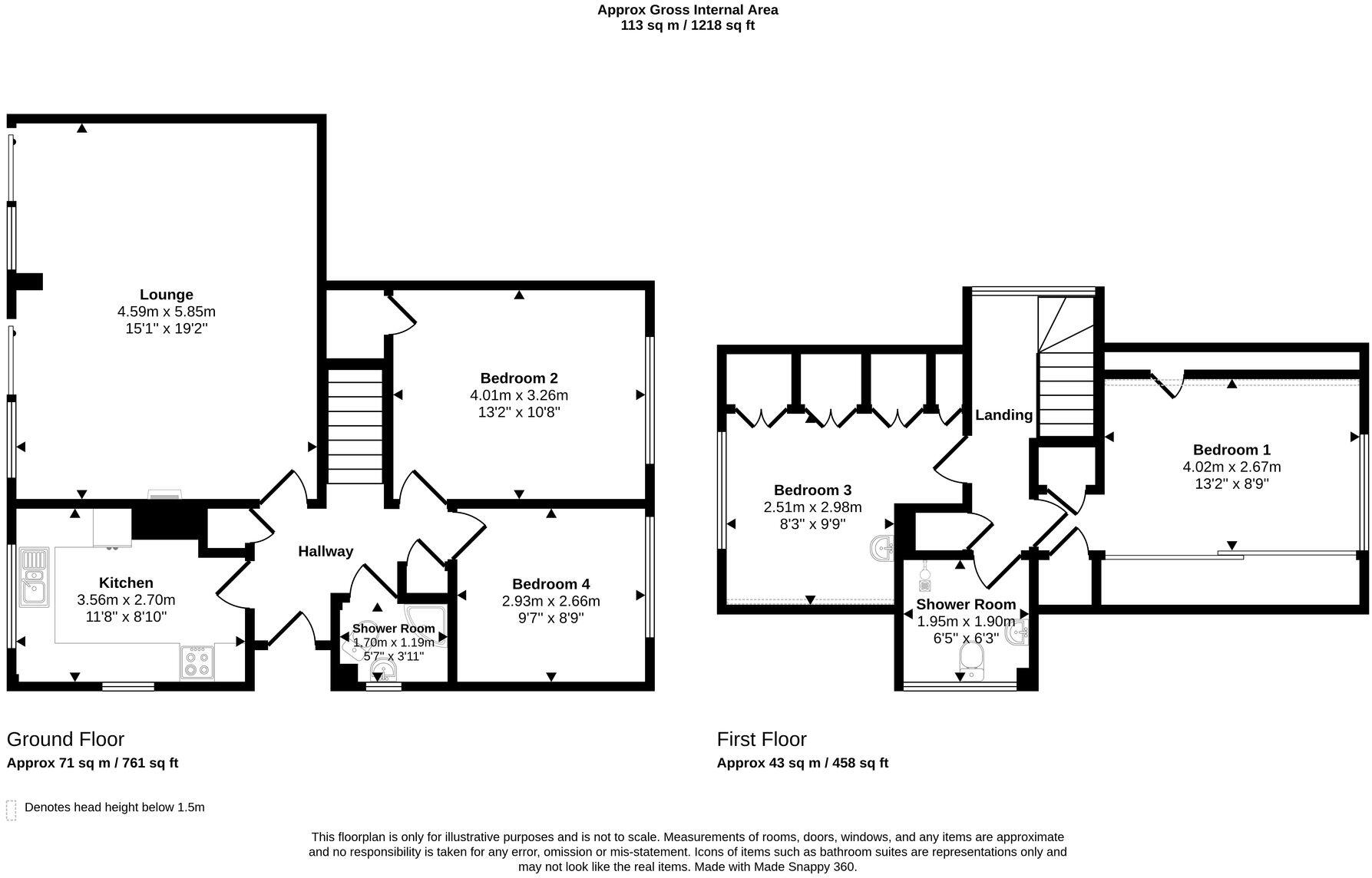 23 Woodlands Grove, Kilmarnock, KA3 1TY floorplan