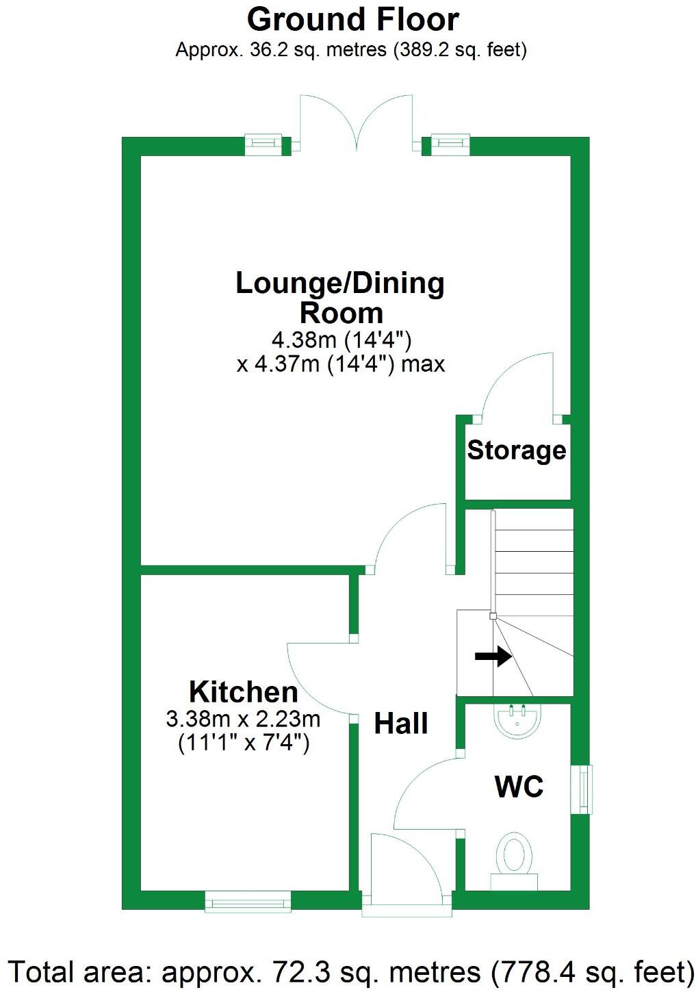 Joyce Road, Whittingham, Lancs, PR3 floorplan
