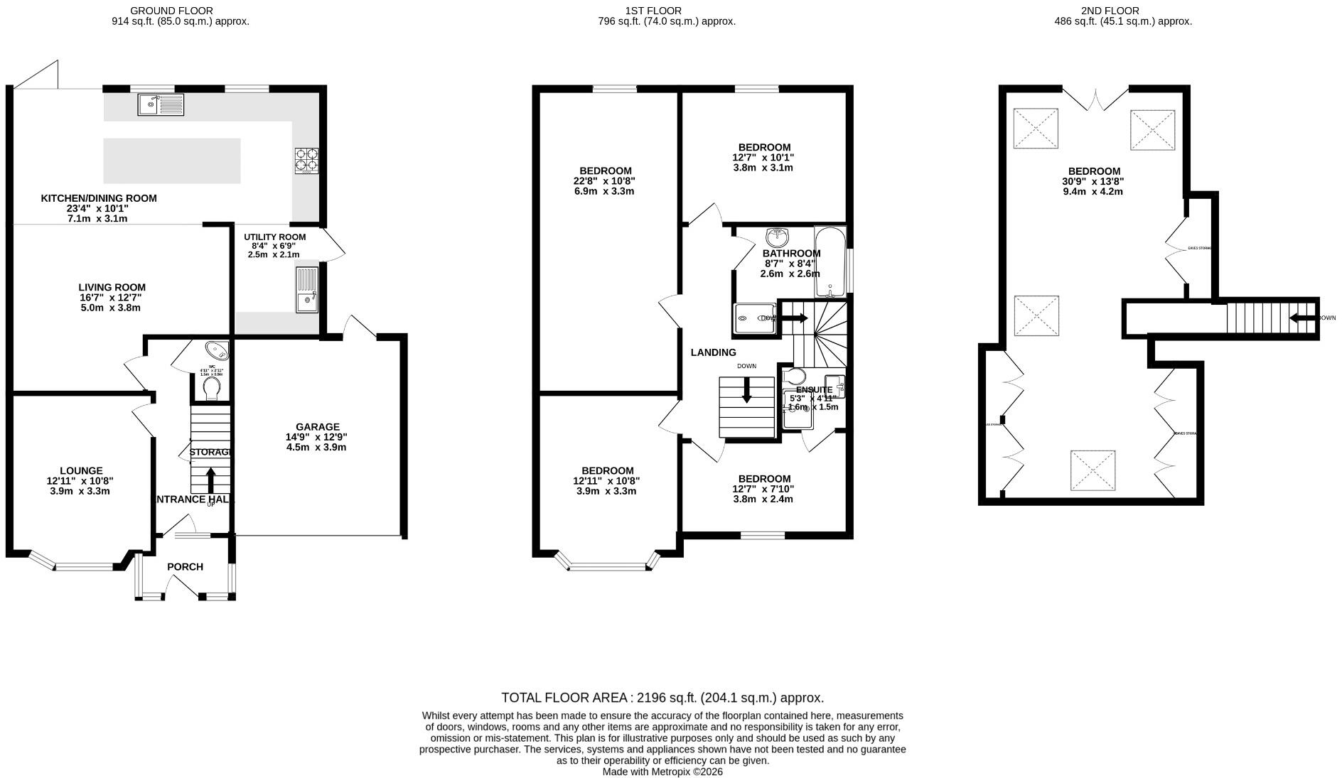Writtle Road, Chelmsford, Essex, CM1 floorplan