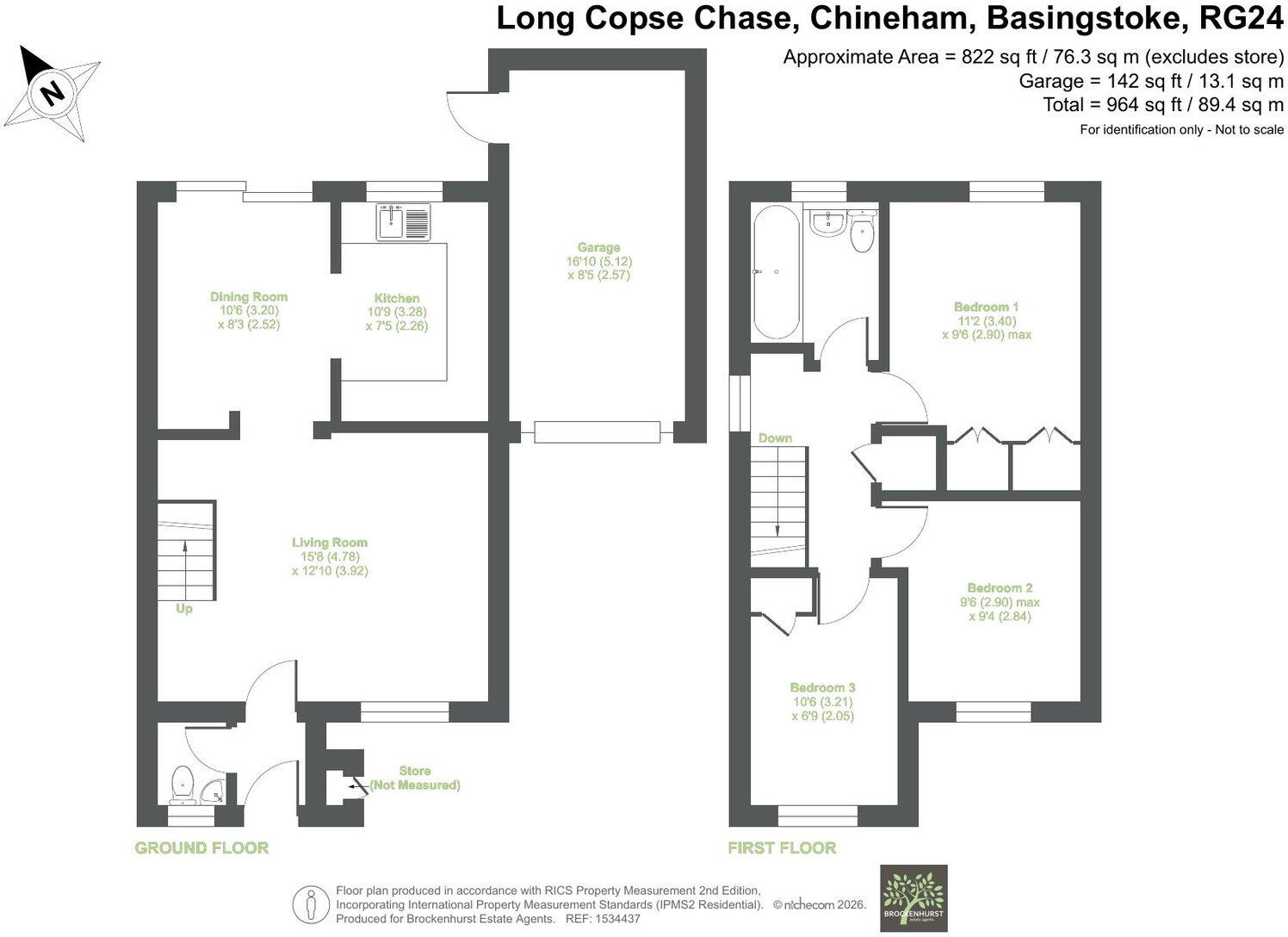 Long Copse Chase, Chineham RG24 8WL floorplan