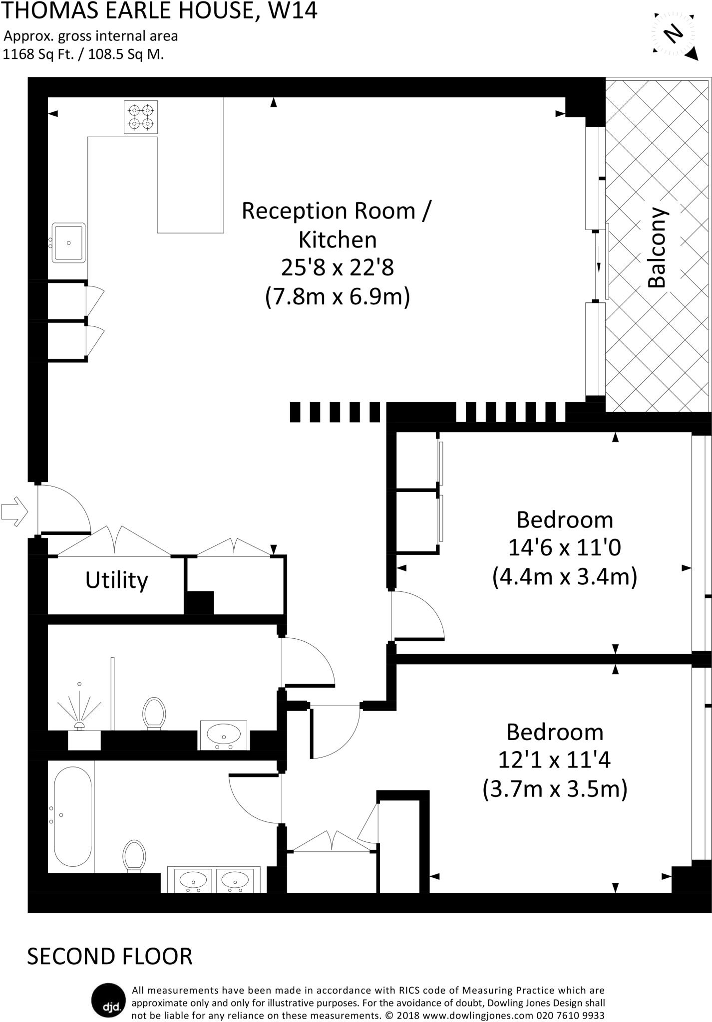 Warwick Lane London W14 floorplan