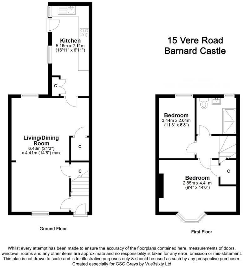 15 Vere Road, Barnard Castle floorplan