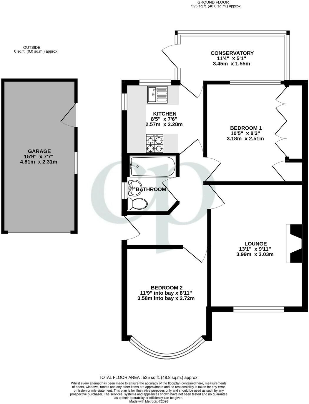 Cedar Close, Ampthill, Bedfordshire, MK45 floorplan